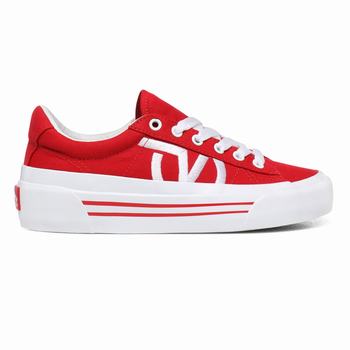 Női Vans Canvas Sid NI Tornacipő VA5740983 Piros/Fehér